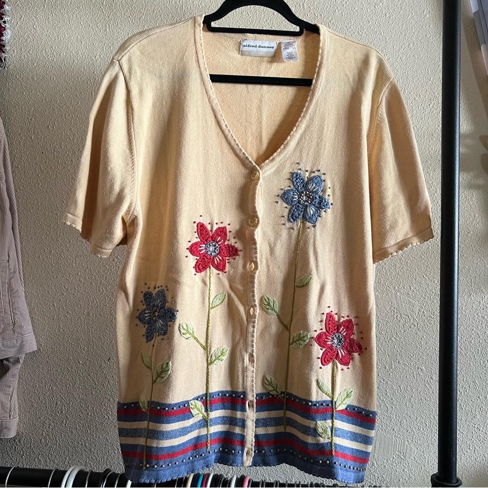 Alfred Dunner Floral Cardigan